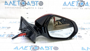 Зеркало боковое правое в сборе Toyota Prius 50 16-20 6 пинов, BSM, красное