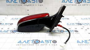 Зеркало боковое правое в сборе Toyota Prius 50 16-20 6 пинов, BSM, красное
