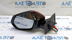 Зеркало боковое левое в сборе Toyota Prius 50 16-20 6 пинов, BSM, красное, царапина