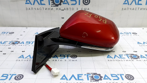 Зеркало боковое левое в сборе Toyota Prius 50 16-20 6 пинов, BSM, красное, царапина