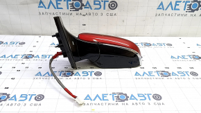 Зеркало боковое левое в сборе Toyota Prius 50 16-20 6 пинов, BSM, красное, царапина