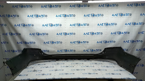 Бампер задний голый верхняя часть Volvo XC90 16-19 под автопарковку, черный, трещины в креплениях, примят