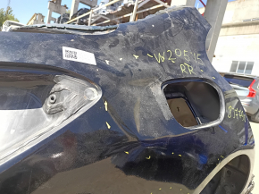 Четверть крыло задняя правая Mercedes C-class W205 15-21 на кузове, черная, примята, вмятины, тычки