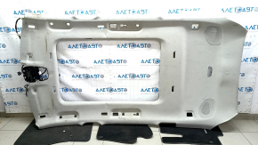 Căptușeală plafon Volvo XC90 16-23 pentru panou panoramic, pentru al treilea rând de scaune, gri, cu grile pentru difuzoare, pentru curățare chimică, cute, elemente de fixare rupte
