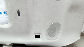 Căptușeală plafon Volvo XC90 16-23 pentru panou panoramic, pentru al treilea rând de scaune, gri, cu grile pentru difuzoare, pentru curățare chimică, cute, elemente de fixare rupte