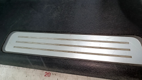 Ornamente prag spate dreapta interior Volvo XC90 16-18 cu iluminare din spate, negru, zgârieturi