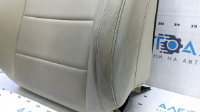 Обшивка спинки водительского сидения Infiniti QX50 19-20 подогрев, кожа бежевая, под чистку