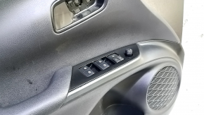 Обшивка двери карточка передняя левая Toyota Prius 50 16-17 черная, черная вставка, подлокотник кожа черный, с управлением стеклоподъмника, царапины