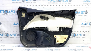 Обшивка двери карточка передняя левая Toyota Prius 50 16-17 черная, черная вставка, подлокотник кожа черный, с управлением стеклоподъмника, царапины