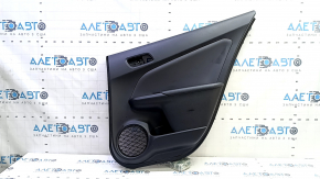 Ornamente ușă spate dreapta Toyota Prius 50 16-18 negru, inserție neagră, cotiera piele neagră, cu comandă geam, zgârieturi