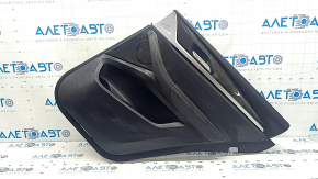 Ornamente ușă spate dreapta BMW X3 G01 18-21 piele artificială neagră, inserție din lemn Var.poplar, gri
