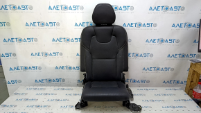 Scaune spate dreapta, 3 rânduri, Volvo XC90 16-23, piele neagră, nappa, perforată, zdrențuită, rugină, fără căptușeală, pentru curățare chimică