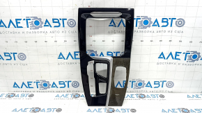 Накладка центральной консоли BMW X3 G01 18-21 черная, вставка под дерево Var.poplar, grey, с эмблемой, царапины, вздулся хром, сломаны крепления, потерта