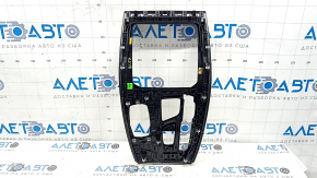 Ornamente consolă centrală BMW X3 G01 18-21 neagră, inserție cromată Perlglanz stejar închis, cu emblemă, zgârieturi, lac umflat, suport rupt