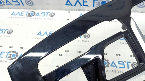 Ornamente consolă centrală BMW X3 G01 18-21 neagră, inserție cromată Perlglanz stejar închis, cu emblemă, zgârieturi, lac umflat, suport rupt