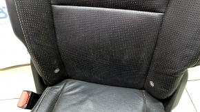 Scaun spate stânga Volvo XC90 16-23 încălzit, piele gri, perforat, pentru 3 rânduri, pentru curățare chimică, zgârieturi