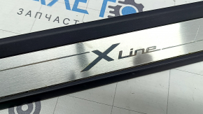 Накладка порога внешняя передняя левая BMW X3 G01 18-21 хром, X-LINE, коррозия, царапины