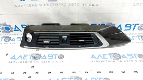 Накладка передней панели центральная BMW X3 G01 18-21 черная, вставка под дерево Var.poplar, grey, с дефлекторами, царапины