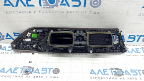 Накладка передней панели центральная BMW X3 G01 18-21 черная, вставка под дерево Var.poplar, grey, с дефлекторами, царапины