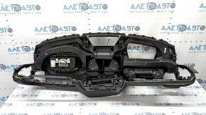 Торпедо передняя панель с AIRBAG BMW X3 G01 18-21 черная, под проекцию, вмятины, ржавый пиропатрон