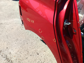 Четверть крыло задняя правая Toyota Prius 50 16-18 под BSM на кузове, красная, тычки