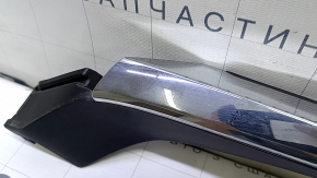 Ресничка молдинг решетки радиатора левая Honda Accord 18-20 светлый хром, с креплением и уплотнителем, песок