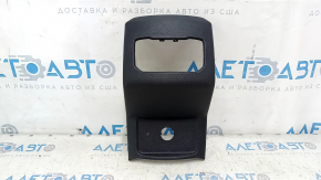 Накладка центральной консоли задняя Ford Fusion mk5 17-20 черная, под дефлектор, царапины