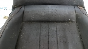 Tapițerie scaun pasager VW Tiguan 18-21 piele neagră, încălzită, curățabilă chimic, rezistentă la zgârieturi
