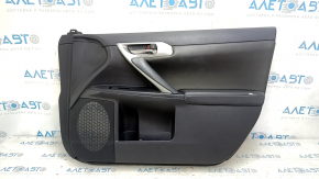 Placă uși față dreapta Lexus CT200h 11-17 piele neagră, zgârieturi, pată de vopsea pe piele