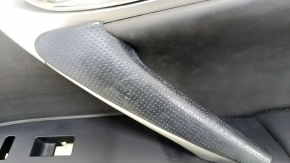 Обшивка двери карточка передняя правая Lexus CT200h 11-13 кожа черная, вставка и подлокотник кожа черная, с накладкой управления, царапины, пятно краски на коже