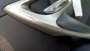 Обшивка двери карточка передняя правая Lexus CT200h 11-13 кожа черная, вставка и подлокотник кожа черная, с накладкой управления, царапины, пятно краски на коже