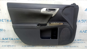 Placă uși față stânga Lexus CT200h 11-17 piele neagră, zgârieturi
