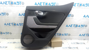 Ornamente ușă spate dreapta Polestar 2 21-25 negru, plastic, cotiera din material textil negru, inserție din material textil negru, pentru curățare, lovituri pe inserție