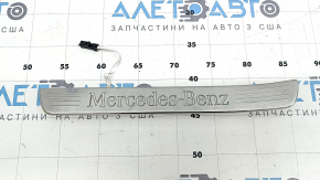 Накладка порога наружная задняя левая Mercedes W167 GLE 350 450 20-26 хром с подсветкой, царапины, вмятины