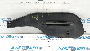 Решетка переднего бампера правая Mercedes W167 GLE 350 450 20-23 структура с хром, под парктроник, песок, трещина в креплении, царапины
