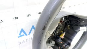 Руль голый Chevrolet Volt 16- кожа, серый, без кнопок, с лепестками, подогрев, потерт