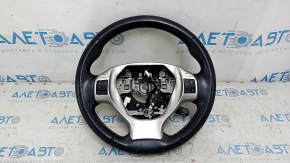 Руль голый Lexus CT200h 11-13 кожа черный, серая строчка, с кнопками, с управлением круиза, царапины, потерт, под чистку