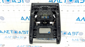Ornamente console centrale superioare Mercedes W167 GLE 350 450 20-23 piele bej cu crom, cu iluminare din spate, uzată, necesită curățare, zgârieturi