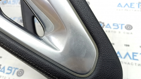 Ornamente console centrale superioare Mercedes W167 GLE 350 450 20-23 piele bej cu crom, cu iluminare din spate, uzată, necesită curățare, zgârieturi