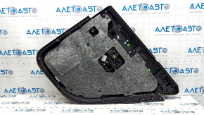 Обшивка двери карточка задняя левая Mercedes W167 GLE 350 450 20-26 кожа черная, с подсветкой, подлокотник кожа черная, вставка под дерево, Burmester, без шторки, с ручкой, царапины, вмятина