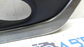 Решетка переднего бампера левая Honda CRV 17-19 под ПТФ с хром молдингом, песок