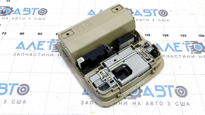 Плафон освещения передний в сборе Honda CRV 17-22 бежевый, под люк, сломано крепление подсветки