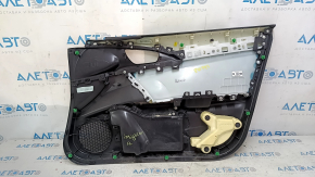 Обшивка двери карточка передняя левая Honda Insight 19-22 черная, подлокотник и накладка ткань, под химчистку, царапины