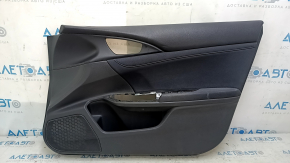 Обшивка двери карточка передняя правая Honda Insight 19-22 черная, подлокотник и накладка ткань, под химчистку, царапины