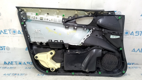 Обшивка двери карточка передняя правая Honda Insight 19-22 черная, подлокотник и накладка ткань, под химчистку, царапины