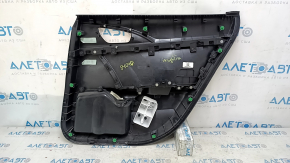 Обшивка двери карточка задняя левая Honda Insight 19-22 черная, подлокотник ткань черная, царапины, потерта