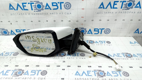 Зеркало боковое левое в сборе Honda Insight 19-21 5 пинов, подогрев, белое, песок