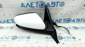 Зеркало боковое правое в сборе Honda Insight 19-20 10 пинов, камера, подогрев, белое, песок, царапины
