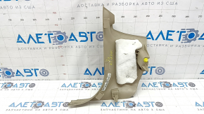 Ornament stâlp față dreapta jos Jeep Grand Cherokee WK2 14-22 bej, zgârieturi, necesită curățare