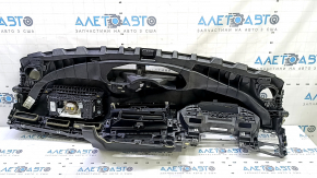 Торпедо передняя панель с AIRBAG Audi A4 B9 17-25 черная, без проекции, с дефлектором